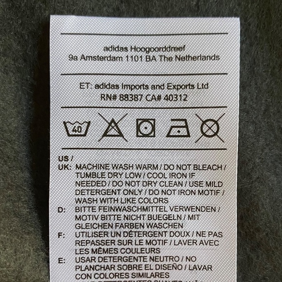 Adidas Men's Fleece Hoodie, Pullover, Gray, Small NWT - Picture 16 of 16